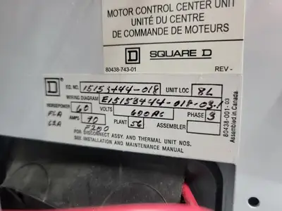 USED SQUARE D MODEL 6