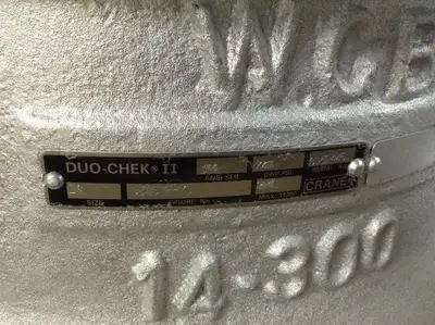 G30SMF-70 | Crane  Duo-Chek II Wafer Check Valve 14-300 740 PSI 300LB 14" D - New Other