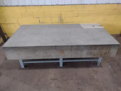 8' X 4' X 14" ROCK OF AGES PRECISION LAYOUT INSPECTION GRANITE TABLE: STOCK #23794
