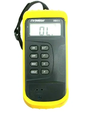 USED OMEGA HH11 THERMOCOUPLE THERMOMETER W/ BARNANT 600-1050 HP PRINTER