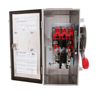 Eaton DH222NWK Heavy Duty Single-Throw Fused Safety Switch, Corrosion Resistant [New]