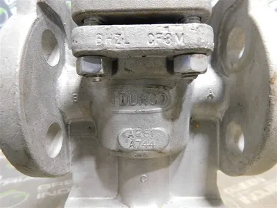 1/2 Durco G411 3-Way Plug Valve Class 150  CF8M Used