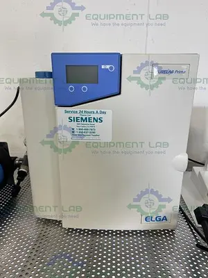 USED ELGA PR015BPM1 PURELAB PRIMA 15 WATER PURIFICATION SYSTEM W/ 25L ELGA LA611 TANK