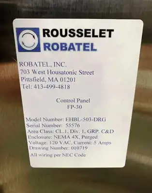 Rousselet Robatel EHBL-503-DRG peeler centrifuge, Hastelloy C-22.