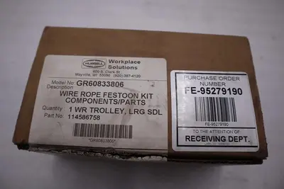 NEW HUBBELL WIRE ROPE FESTOON TOW CLAMP KIT GR60833806 STK 5047CC