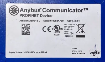 Used HMS AB7013-C Automation Control (HMI) California US | Heavy Wall Consulting #1310662