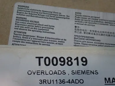 New | in-Stock SIEMENS 3RU11364AD0 Relays & Switches | HGR 24 #739631