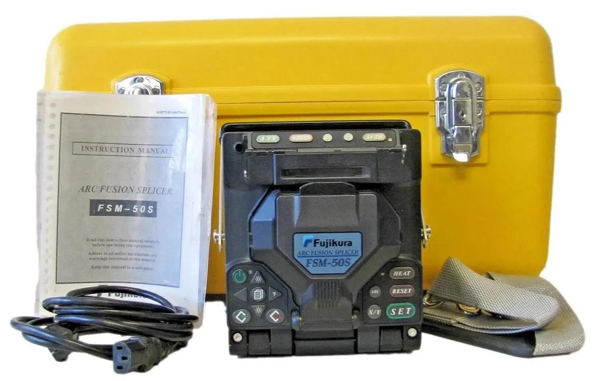 Fujikura FSM-50S Optical Fiber Arc Fusion Splicer AS IS with Case and Manual