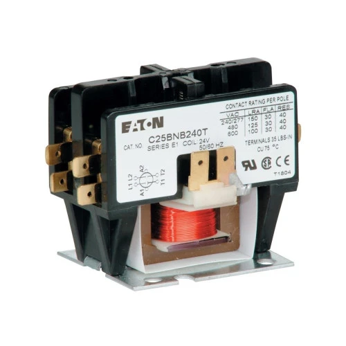 Eaton C25BNB240T Definite Purpose Contactor, Quick, 40A, 277 Vac, 60 Hz [New]