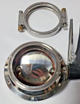 304L 4" AISI 384/11 MANUAL 2 POSITION BUTTERFLY VALVE Stainless Steel