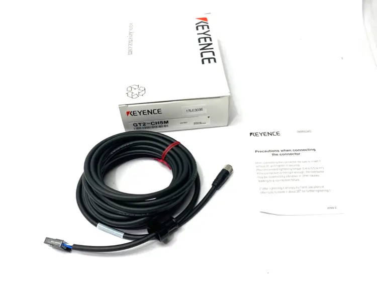 Used KEYENCE DIGITAL CONTACT SENSOR HEAD CABLE STRAIGHT, M8 5M LENGTH Cable & Wire | Maverick Industrial Sales #1104885
