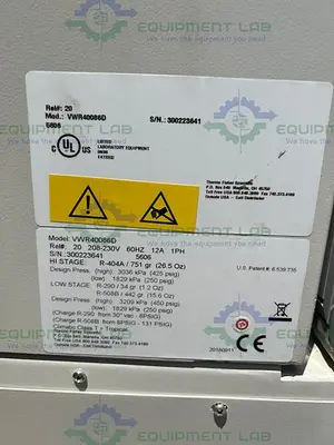 USED THERMO VWR40086D ULTRA-LOW TEMPERATURE FREEZER -86°C, 23 CU.FT. 208V