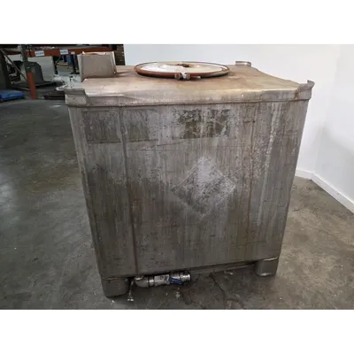 Used 395 Gallon Stainless Steel Liquid Tote Bin