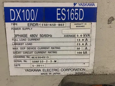 Used YASKAWA MOTOMAN ES165D 6 AXIS CNC ROBOT WITH DX100 CONTROLLER WITH SPOT WELDING GUN Robots | Harbor Machinery Inc. #1283330