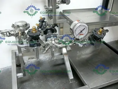 USED SARTORIUS HU12U71-3058M F-1748 ASEPCO + ITT PUREFLO FILTRATION SKID W/ VALVES
