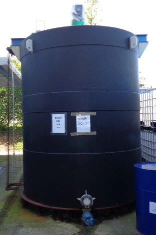 10,000L Black Polypropylene Vertical Mixing Tank