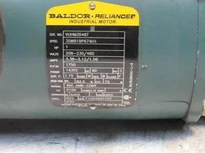 Baldor/Dodge 23A20L14SL414FH VUHM3546T Gear Motor 20:1  208-230/460V 3Ph