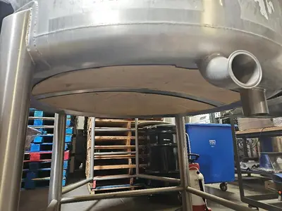 Tank, 800 Gallon, Stainless Steel, Sloped Bottom, #5991725