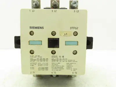 Siemens 3TF52 Motor Starter IEC Contactor 3Ph 1000V 150Hp 200A Coil 240V