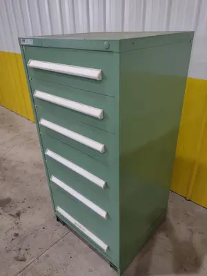 6 DRAWER VIDMAR INDUSTRIAL STORAGE CABINET 30" X 27.5" X 59": STOCK #21443