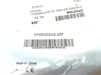 NEW L-COM MALE TO FEMALE HDMI WATERPROOF CABLE ASSEMBLY
