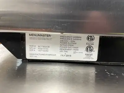 Used Amana Used Amana RC17SD2OSI Commercial Heavy Volume Microwave 208/230V 1700W - RK Ovens Illinois US | Falcon Restaurant Supply #1375013