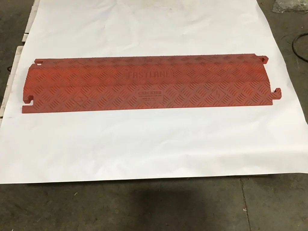 Fastlane FL2X1.75-B Polyurethane 2 Channel Drop Over Cable Protectors with L-Shaped Connectors,