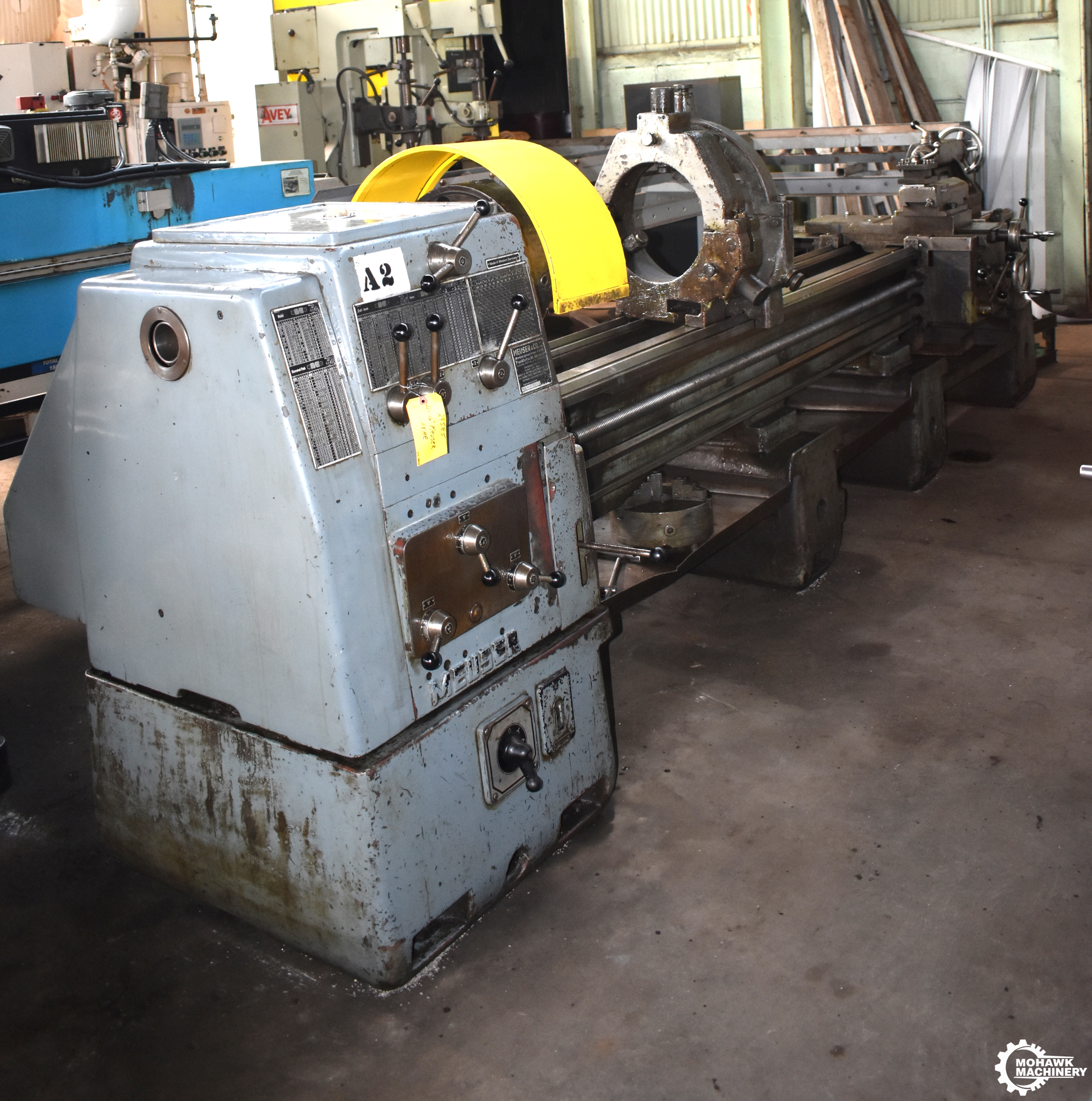 22/32" x 120" MEUSER "M2L" GAP-TYPE ENGINE LATHE w/TAPER ATTACHMENT - INCH/METRIC THREADING