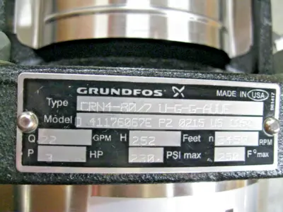 NEW Grundfos CRN4-80/7 U-G-G-AUUE