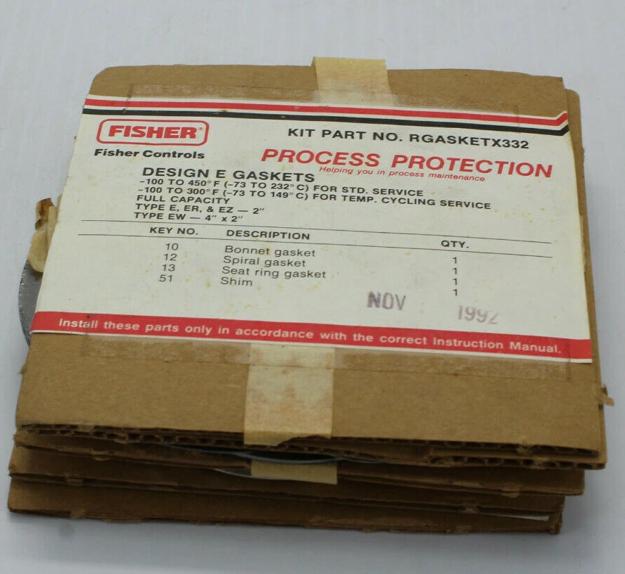 New | in-Stock Fisher Controls RGASKETX332 Valves/Fittings California US | Davliegogo LLC #1710334