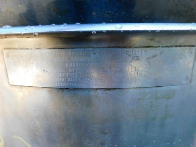 USED B.H. HUBERT 100 GALLON KETTLE