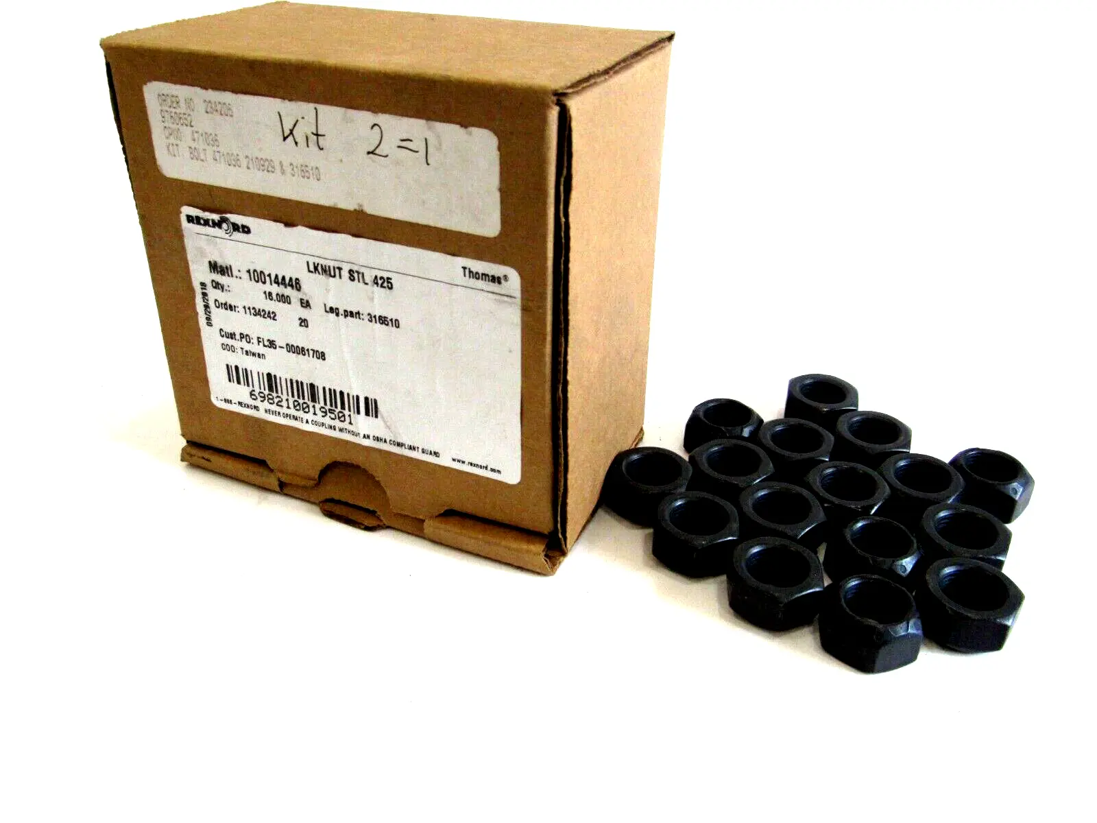 NEW 16 REXNORD 10014446 LOCKNUT STL 425 31650