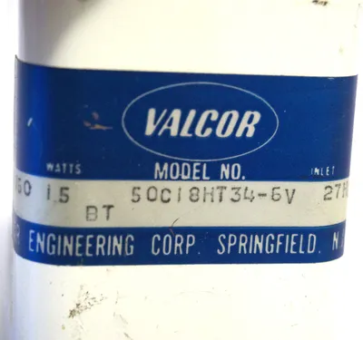 NEW VALCOR 50C18HT34-6V SOLENOID VALVE 50C18HT346V