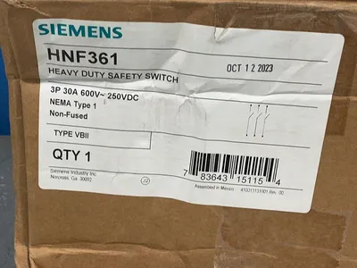 New | in-Stock SIEMENS HNF361 Circuit Breakers Ohio US | HGR 24 #1277767