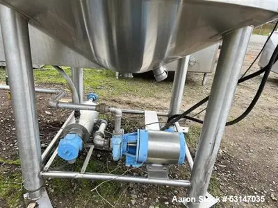 Used Cherry-Burrell 200 Gallon Stainless Steel Jacketed Processor Tank – Scrape Surface Agitation