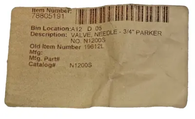 NEW PARKER N1200S HYDRAULIC CONTROL VALVE 3/4-14 THREAD 25 GPM 5000 MAX PSI