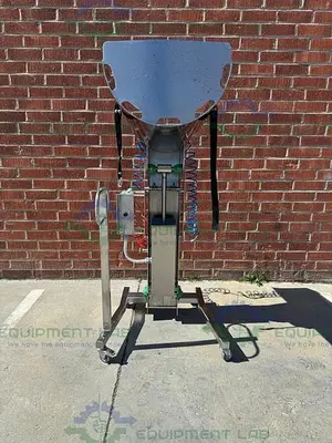 USED PALAMATIC PALPHARMA TIP AIR OPERATED PORTABLE DRUM TILTER / LIFT SWL 100 KG