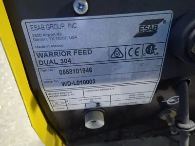 Used ESAB WARRIOR FEEDDUEL 304 Welding Machinery (Other) Ohio US | HGR 24 #1048065