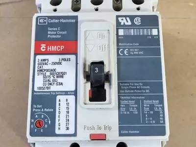 Used CUTLER-HAMMER HMCP003A0C Switchgears British Columbia CA | Lenmark #239117