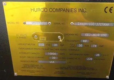 2017 HURCO VMX6030TI Machining Centers, Vertical | Star Equipment Co., Inc. (8)
