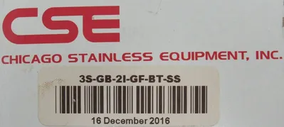 NEW CSE 3S-GB-2I-GF-BT-SS SANITARY PRESSURE GAUGE 3-1/2" 3SGB2IGFBTSS