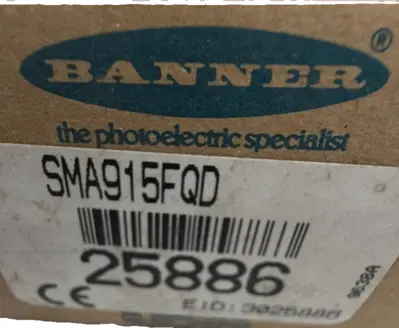 NEW BANNER ENGINEERING SMA915FQD VALU-BEAM PHOTOELECTRIC SENSOR 25886