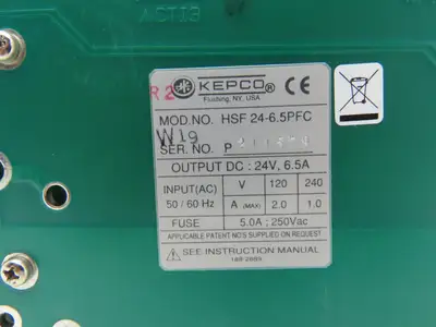 Kepco HSF 24-6.5PFC DC Power Supply 24V 6.5A 150W Output 120/240V 1PH Input