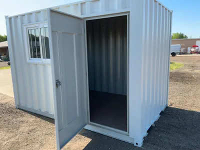New 12’ Job Site Storage Container, 12’x87-1/2”x98-1/2” tall overall, Swing Doors on One End with 7’...
