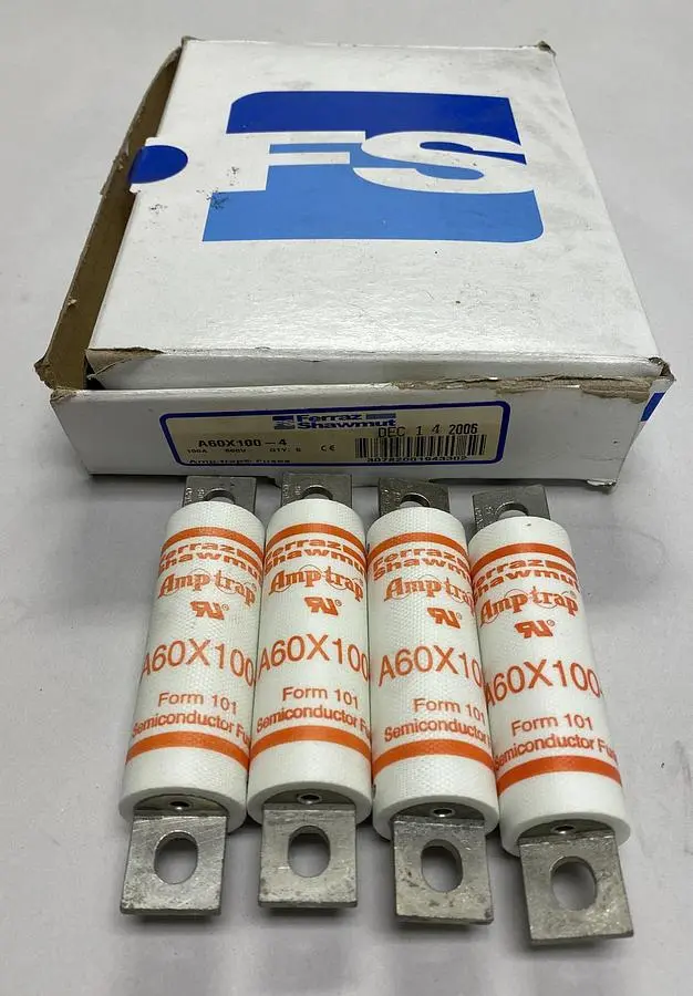 New | in-Stock FERRAZ SHAWMUT A60X100-4 Miscellaneous Equipment (Electrical & Power) | Surplus Asset Holdings #1190247