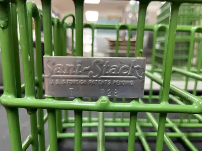 Used Sani Stack Used Sani Stack Coated wire Plate Washing Basket Crate R28 Food, Restaurant, & Bakery Parts & Accessories Illinois US | Falcon Restaurant Supply #1376179
