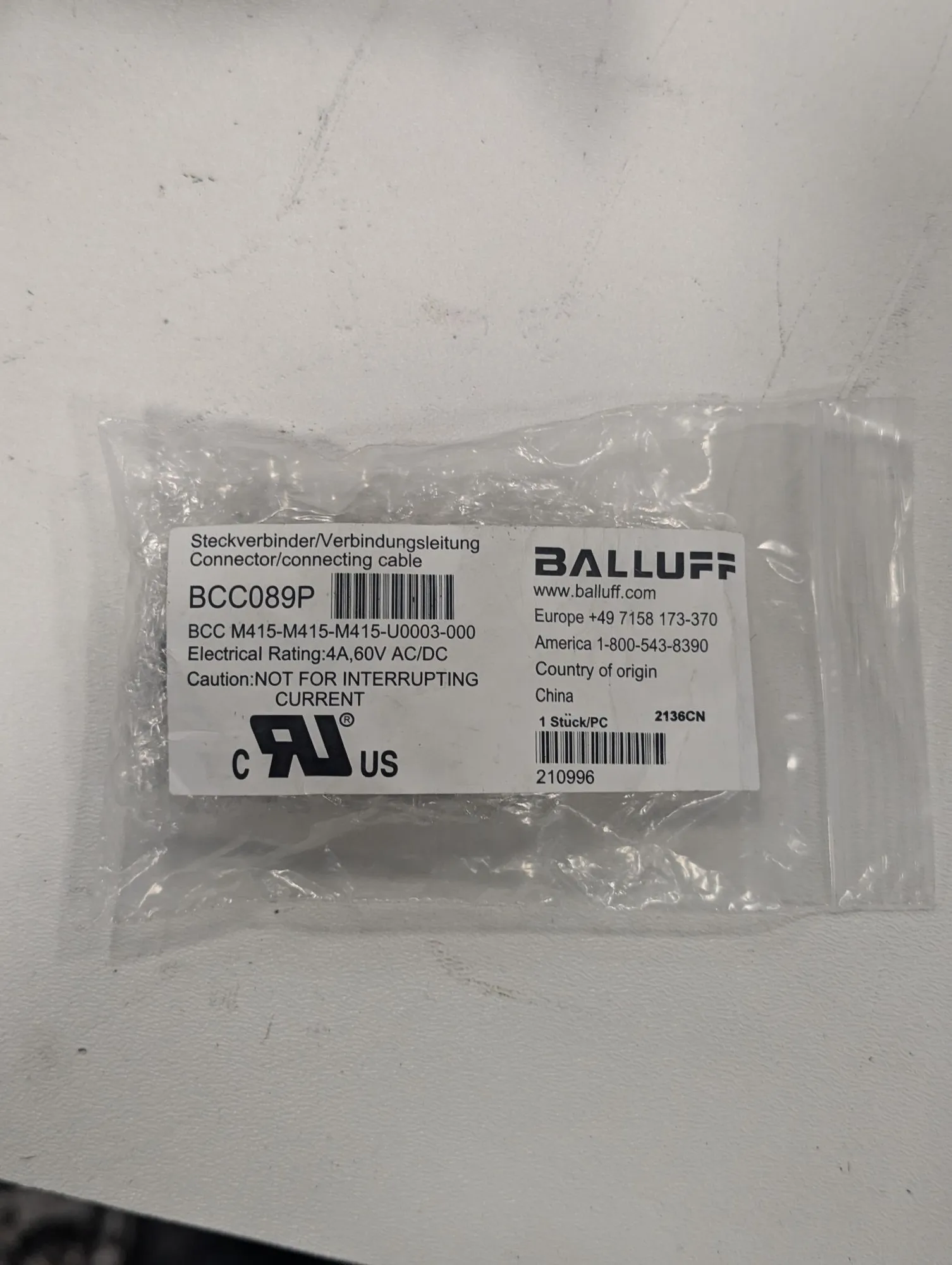 NEW BALLUFF BCC-M415-M415-M415-U0003-000