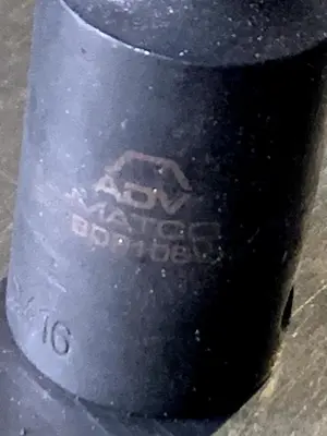 MATCO TOOLS "ADV" BDP106V, 3/8" DRIVE, 5/16" IMPACT SOCKET, 2.5" DEEP 6 POINT.
