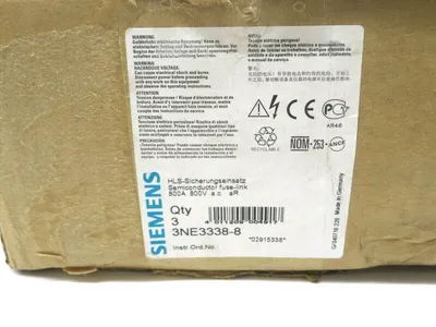 NEW LOT OF 3 SIEMENS 3NE3338-8 SITOR SEMICONDUCTOR FUSE LINK 800A 3NE33388