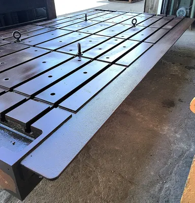 FLOOR PLATES USED T-SLOTTED LAYOUT TABLE  66"W X 122"L X 7"H Boring Mill Tooling | Cleveland Machinery Sales, Inc. (3)